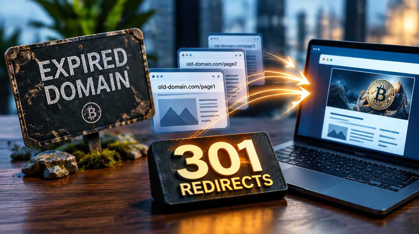 crypto domain 301 redirects